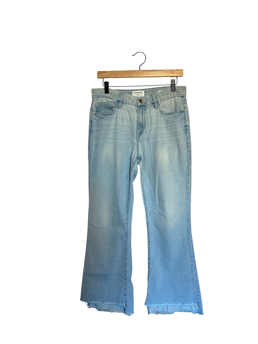 Frame Denim Light Blue bootcut Jeans with Frayed Hem size 28